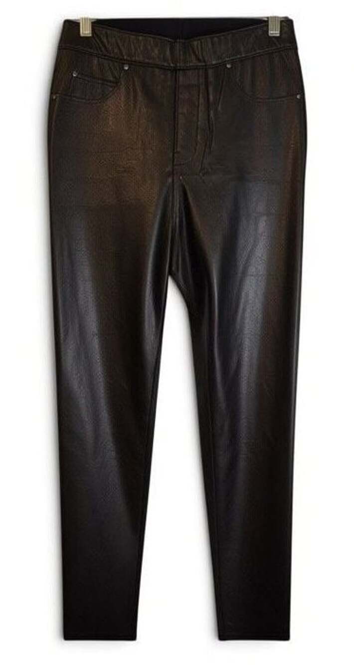Spanx Faux Leather Ankle Skinny Pants Black Size S